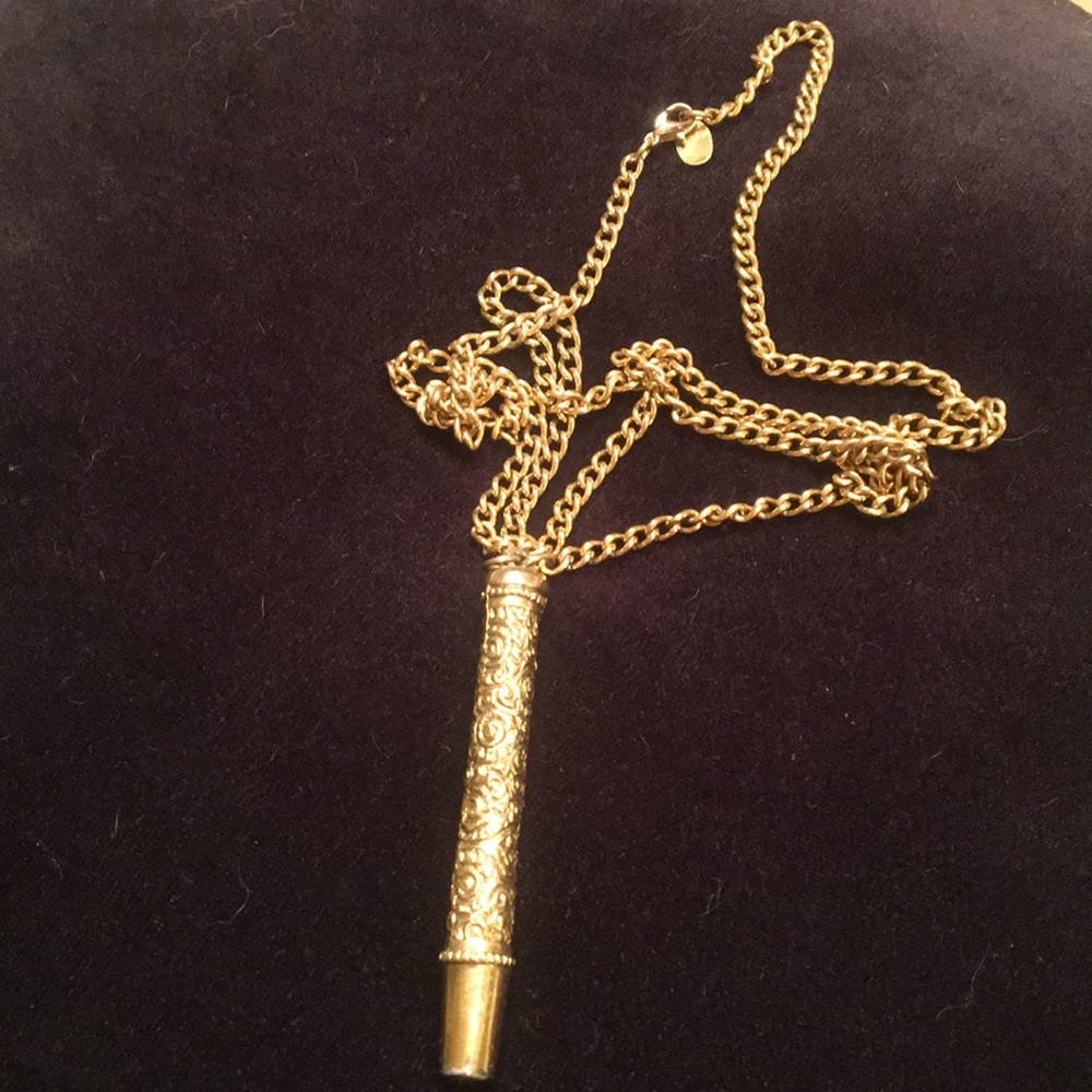AnTiQuE G0lD pLaTeD WhIsTlE  NEcKlAcE PeNdAnT - Picture 5 of 13